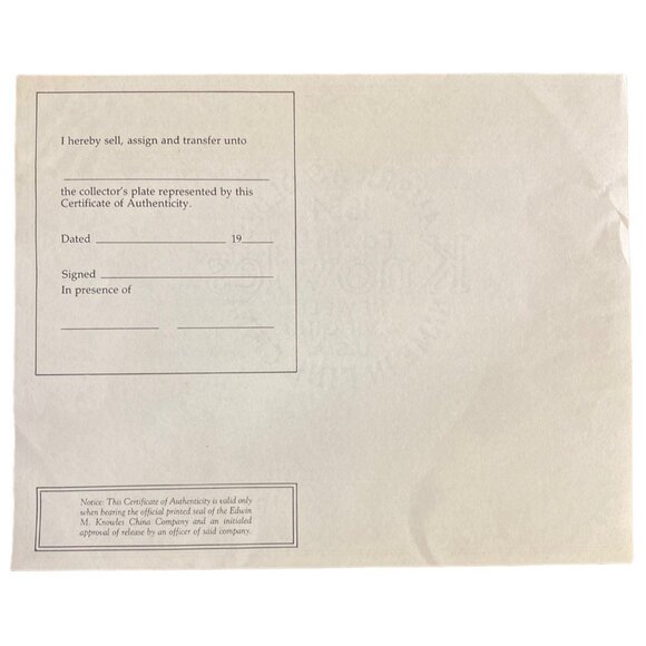 1985 Edwin M. Knowles Collectors Plate "We Kiss In A Shadow" By William Chambers - Picture 4 of 7